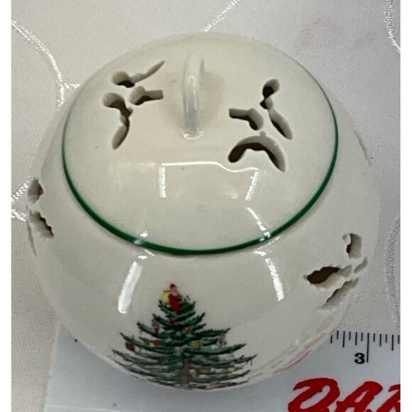Spode Christmas Tree Believe Votive Candle Holder W/Lid S3324-A11 - Picture 7 of 8